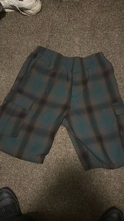 Men's Plaid Cargo Shorts Fb county