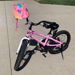 Pink Bike With Helmet 