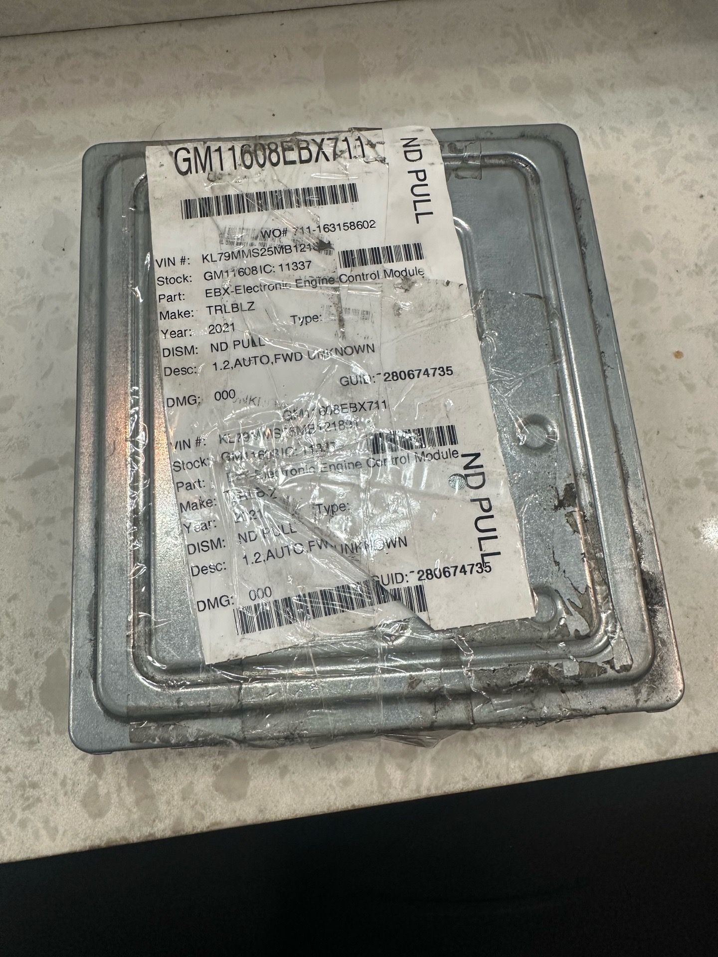 A2C(contact info removed)0EBX ELECTRONIC ENGINE CONTROL MODULE 2021 CHEVROLET TRAILBLAZER