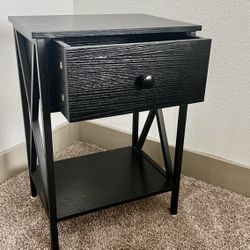 Black Wood Night stands Or Side Tables (2)