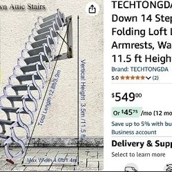 Attic Ladder,Ceiling Attic Extension Stairs,Retractable Attic Ladder 