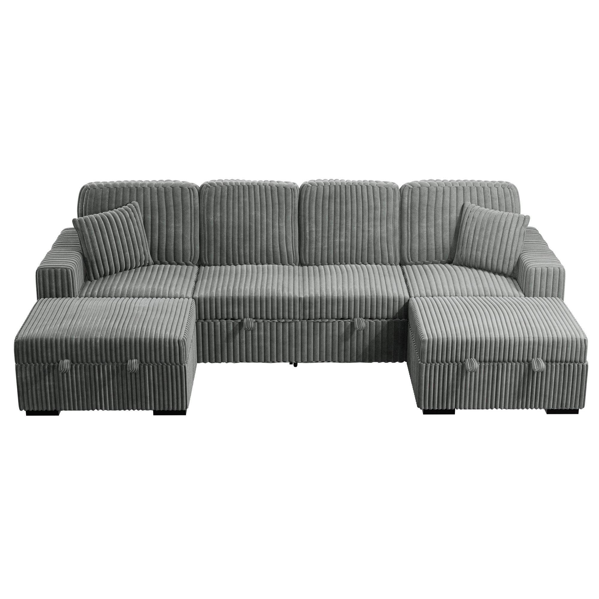 New Sleeper Sofa Sectional Couch with 2 Chaise Storage/ Free Delivery 🚚