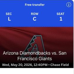 Arizona Diamondbacks Vs San Francisco Giants - Wed 