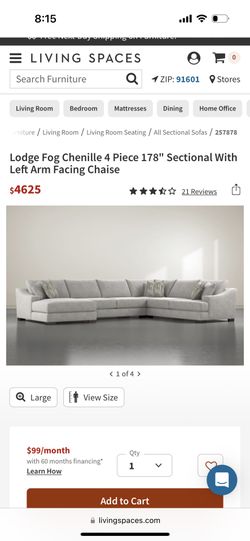 Living Spaces Sectional 