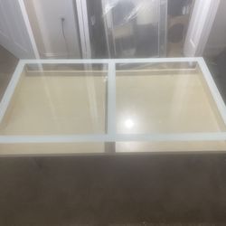 Wood Table With Glass Top