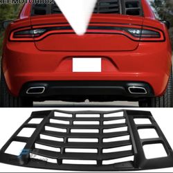 Fits 11-22 Dodge Charger Matte Black ABS Window Louver Cover Rain Sun Guard 3PCS