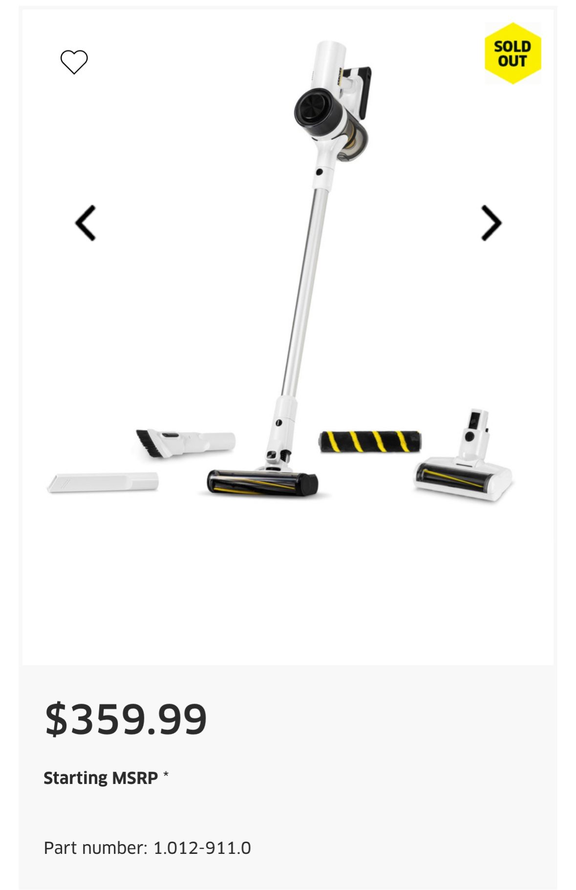 KARCHER Vcn 4 Cordless Vacuum MSRP $360