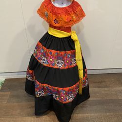 Catrina Mexican Dress Vestido Niña
