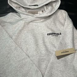 essentials Hoodie Light Grey / Light Oatmeal 