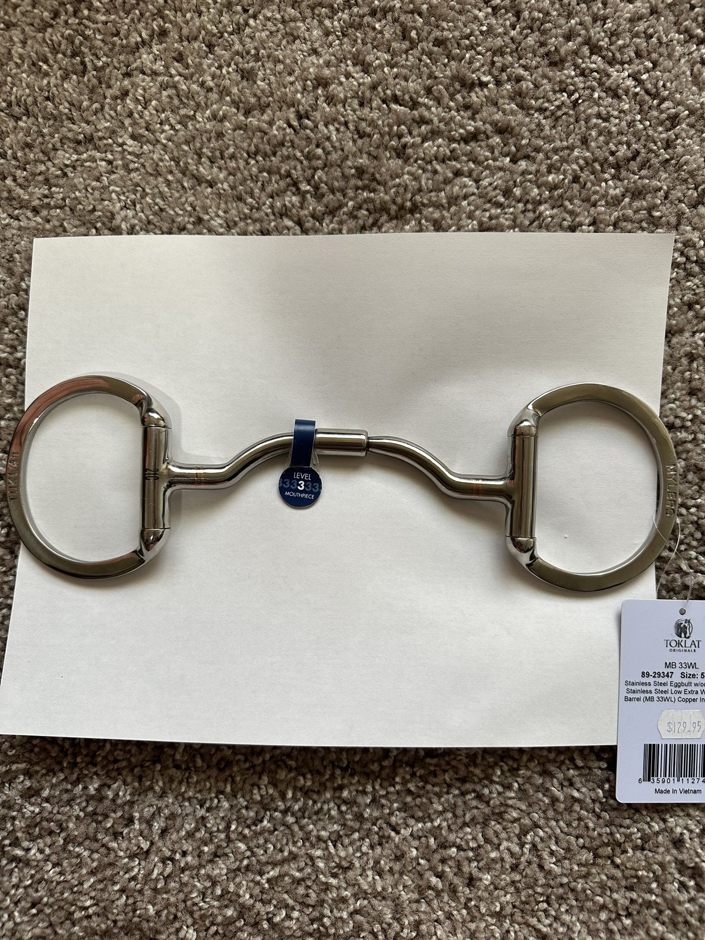 Myler Wide Low Port Eggbutt- MB 33WL- Level 3