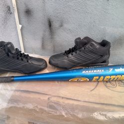 MEN'S EASTON CLEATS SZ.10 & EASTON ALLOY BAT 31 IN 24 OZ. $20