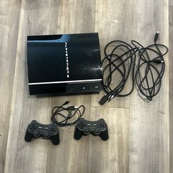 PlayStation 3 W/cords And 2 Okhaha Controllers