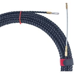 100FT Polyester Fish Tape Wire Puller for Conduit w/ Changeable Leader Tip - 6mm