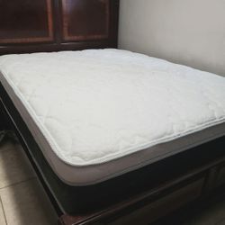 NEW Queen-Size PILLOW TOP MATTRESS and BOX SPRING. Bed frame not included 👍