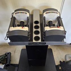 Power Block Weight Set With Stand 5 To 50 Lbs.