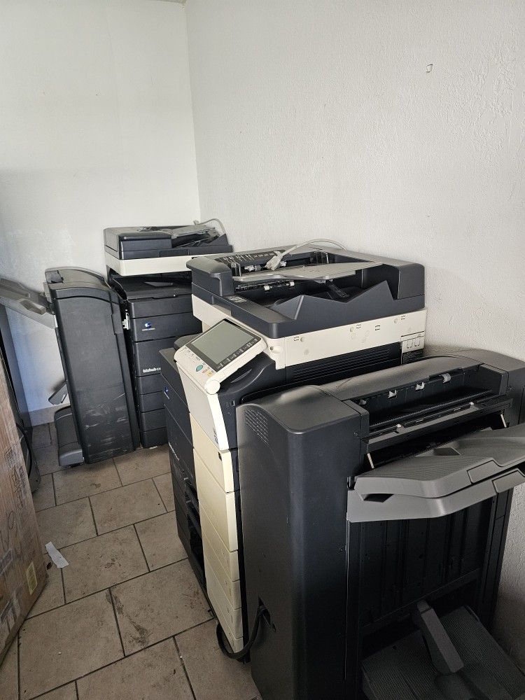 Konica Minolta Bizhub C454 Color Copier Printer Scanner Network with Staple Finisher
