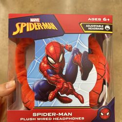 NWT Marvel Spider-Man plush wired Headphones