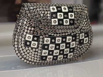 RAMLA Silver Square Mosaic Hand Bag NEW