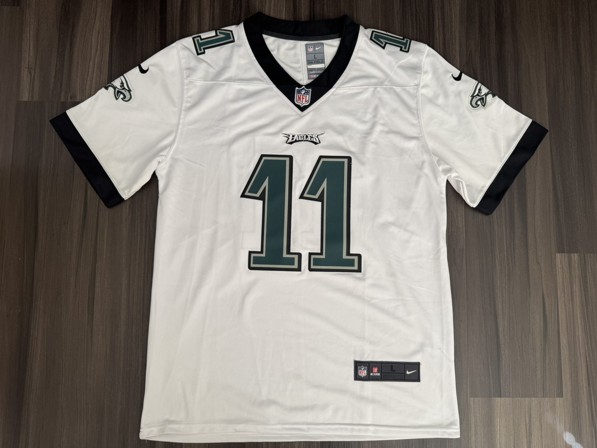 Nike On-Field Philadelphia Eagles Carson Wentz #11 Away Stitched Jersey Men’s L