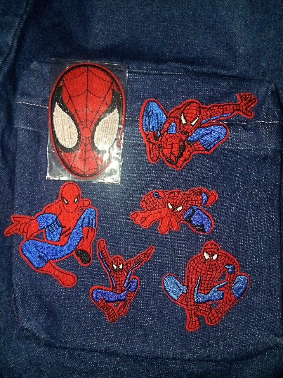 6 spider Man patches iron or sew on easy