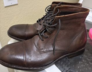 Frye Bowery Cap Toe Boots Men’s Size 9 Dark Brown Leather Style (contact info removed) Never Worn