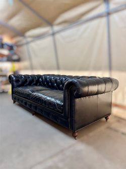 RH KENSINGTON LEATHER SOFA Delivery Available