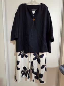 Shirt and Floral pants for women size 14 (XXL)
