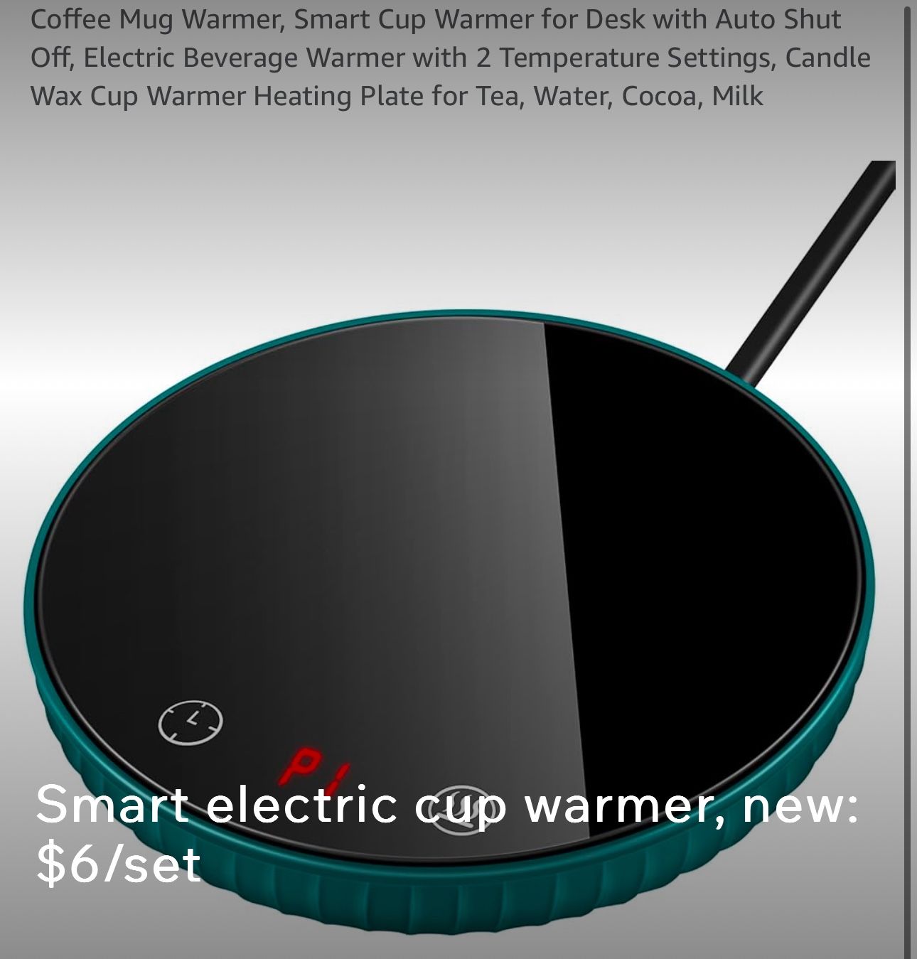 Smart Electric Cup Warmer, New
