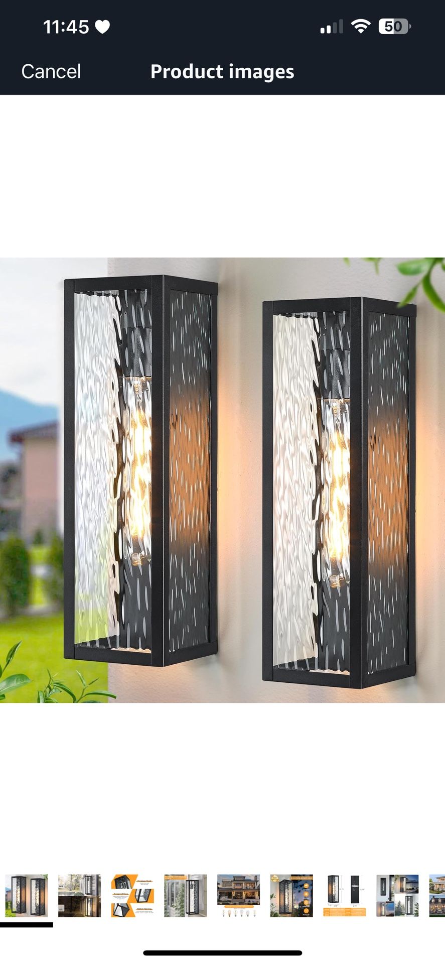 15.8'' Outdoor Wall Lights Set Of 2