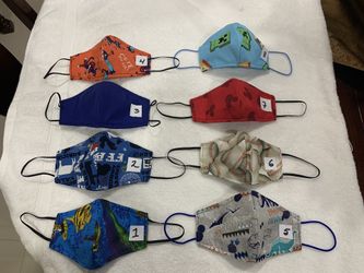 Máscaras de niños con filtro lavables