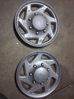 2 ford hubcaps $60