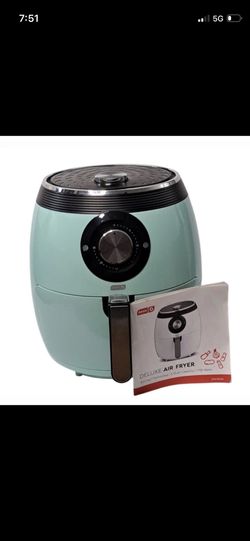 Dash Deluxe 6 Qt Air Fryer Oven Cooker W/Temperature Control Non-stick & Basket