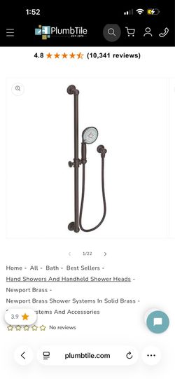 Newport brass handheld shower head