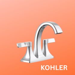 2-Handle, 4-Inch Centerset in Chrome, Kohler Maxton Bathroom Faucet
