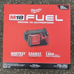 Milwaukee M18 Fuel Air Compressor. 