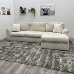 Cream Sectional Couch - Free Delivery 