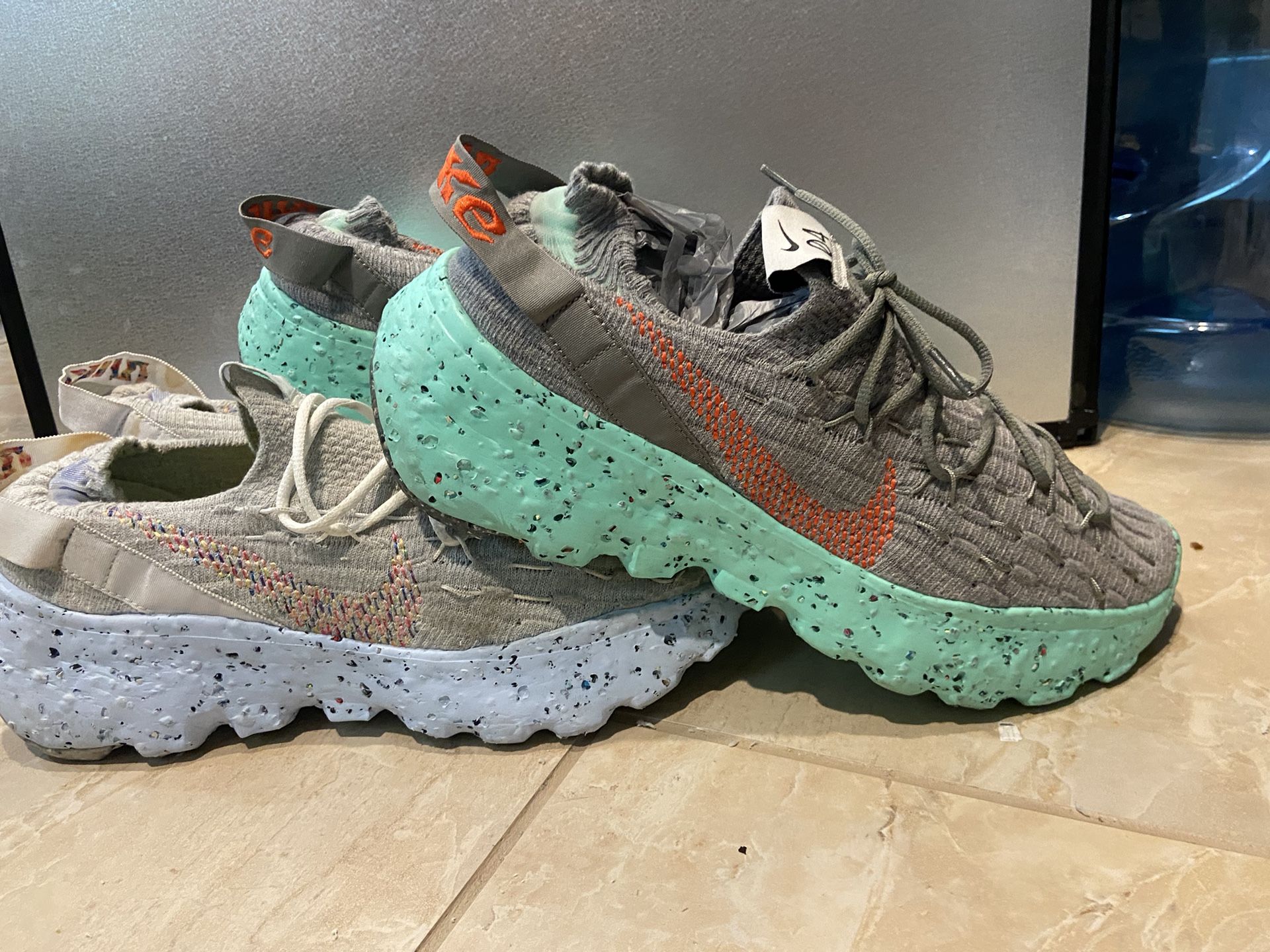 Nike Space Hippie 04 'Green Glow' And 02 Grey Blue