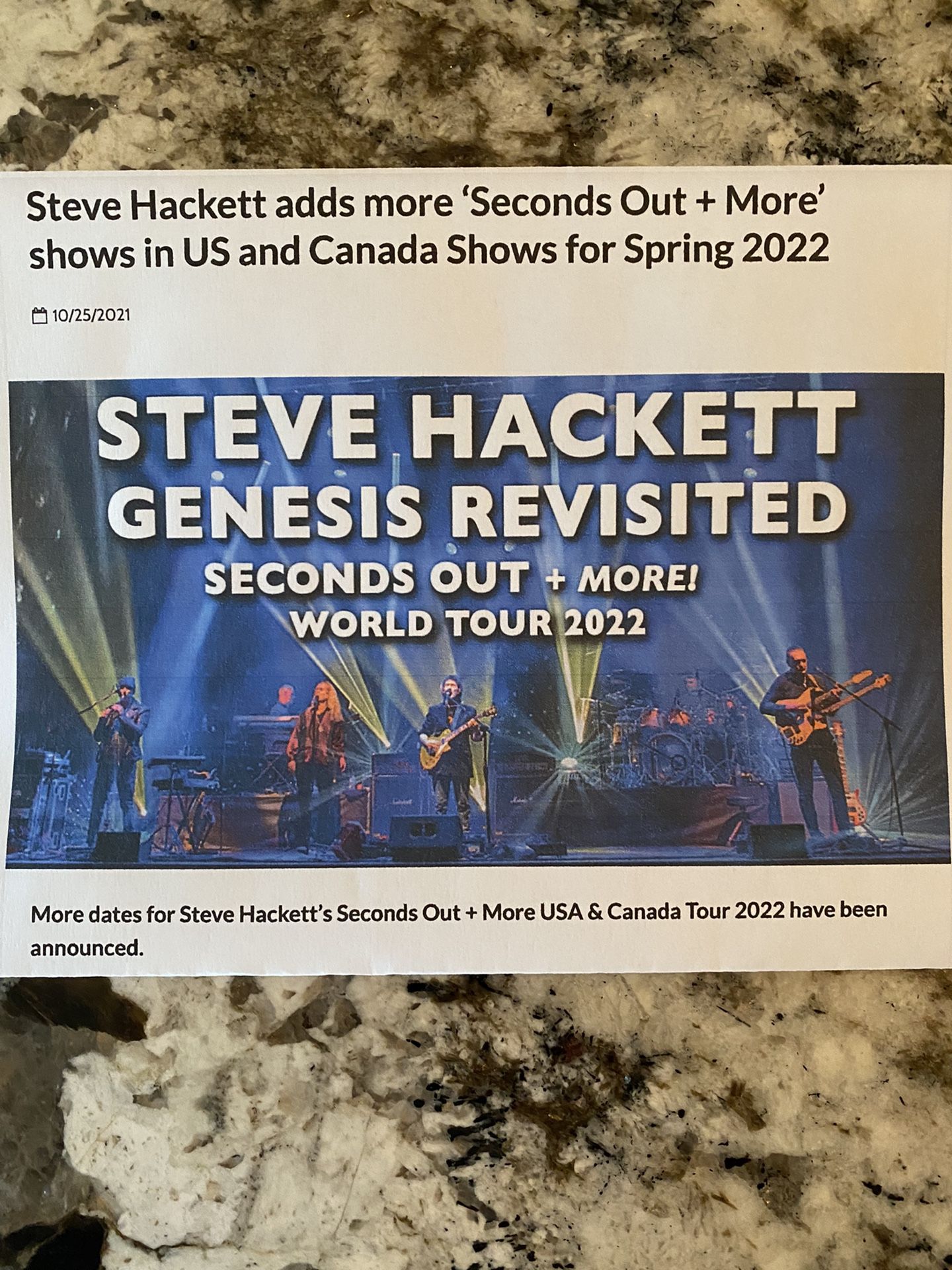 Steve Hackett Tickets Genesis Guitarist