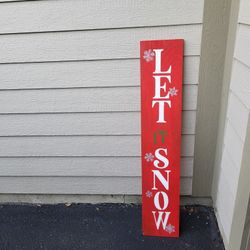 4ft Let It Snow Porch Sign