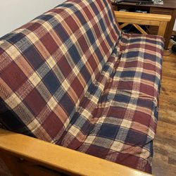 Futon, Solid Wood, Thick Cushion