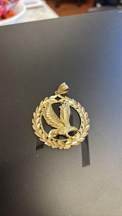 14k eagle pendant