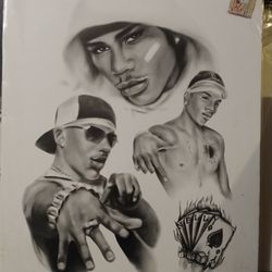 16x20 Rapper (Nelly) Charcoal.Primt 