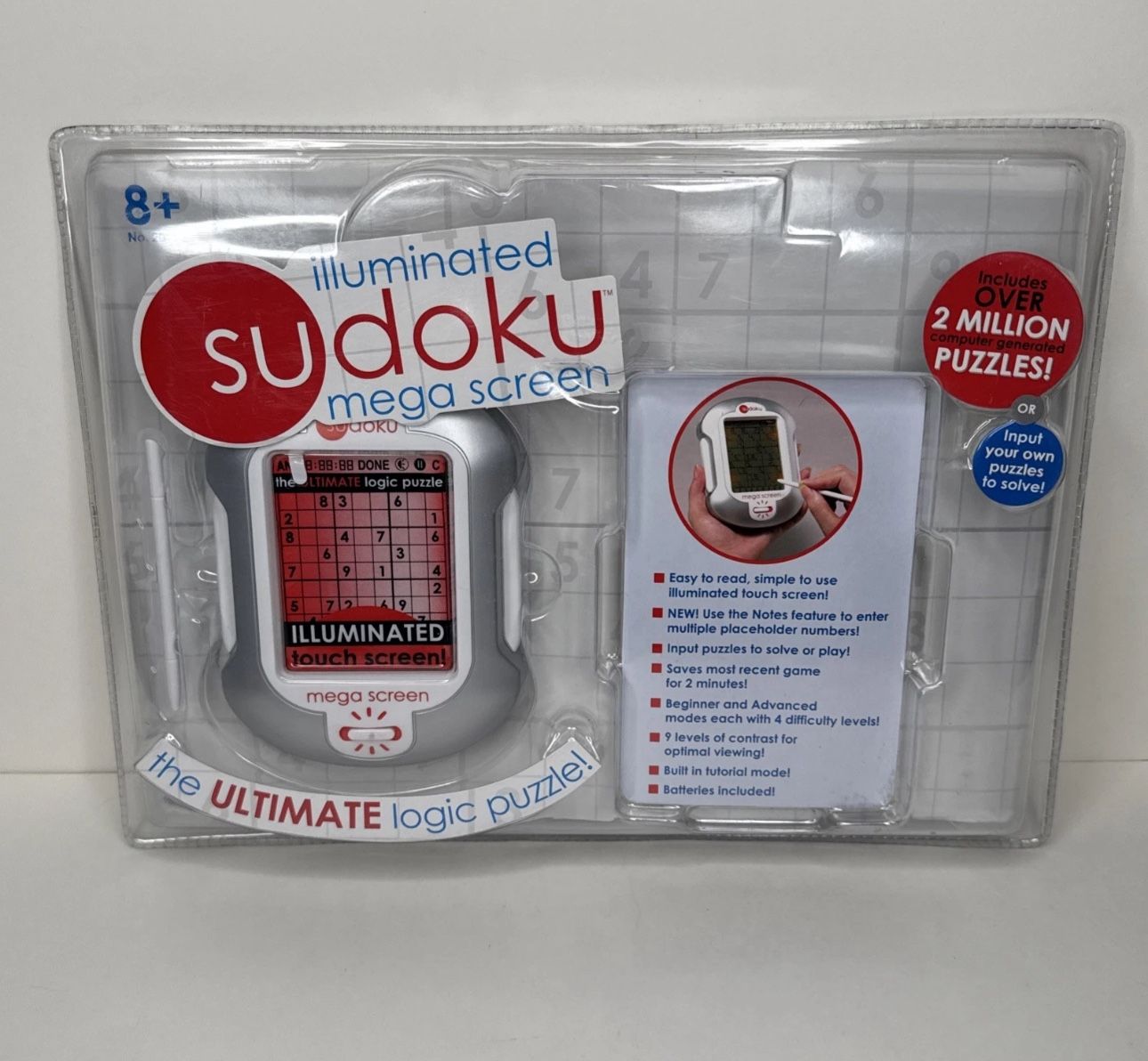Illuminated Sudoku Mega Screen Handheld Electronic Game 2005