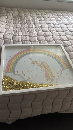 Unicorn frame wall decor