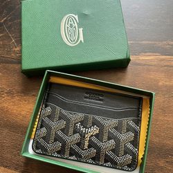 Goyard Saint-Sulpice Card Holder Wallet - BLACK Leather - with Box