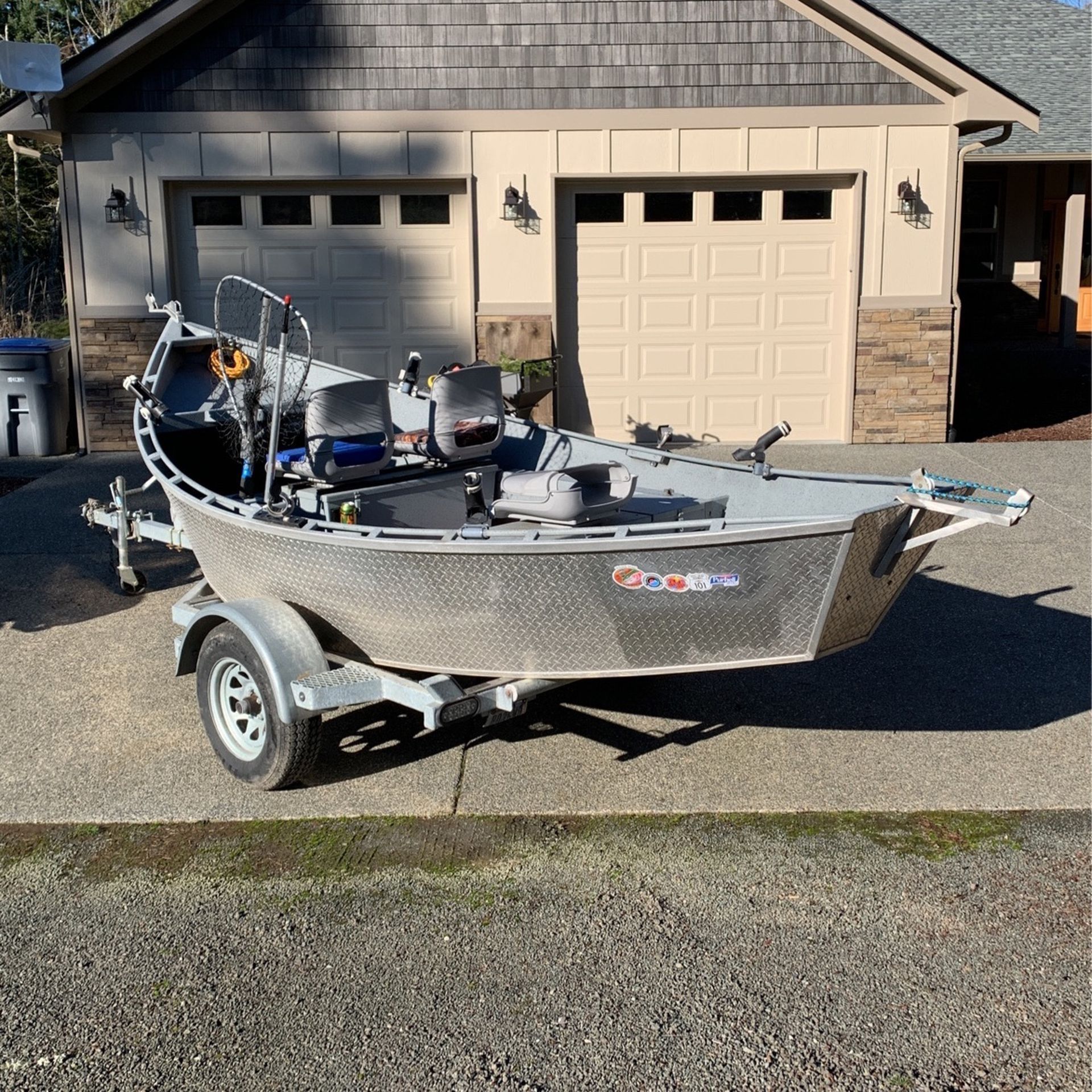Diamond plate drift boat