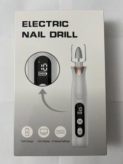 NEW Rechargeable Electric Nail Drill – LED Display, 10 Speeds