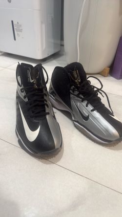 Nike High-Top Basketball Sneakers Black Silver