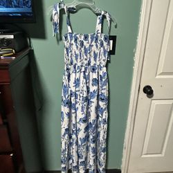 Summer Floral White Dress 