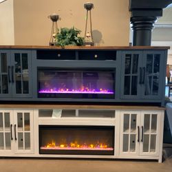 Large Fireplace TV Console
